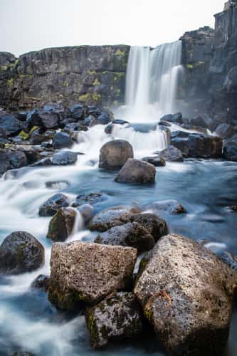 Öxararfoss Waterfall