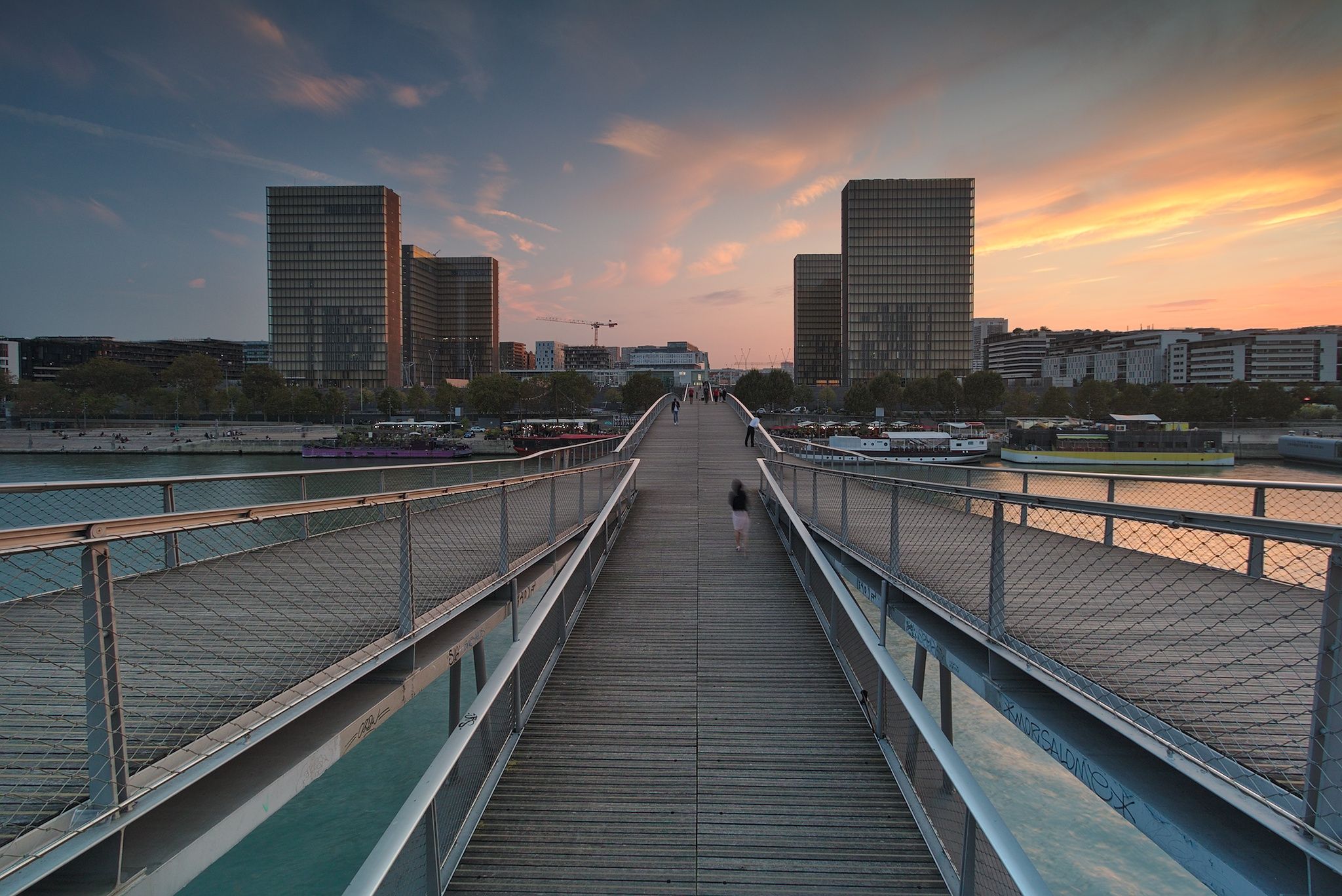 Paris, Simone de Beauvoir bridge, France