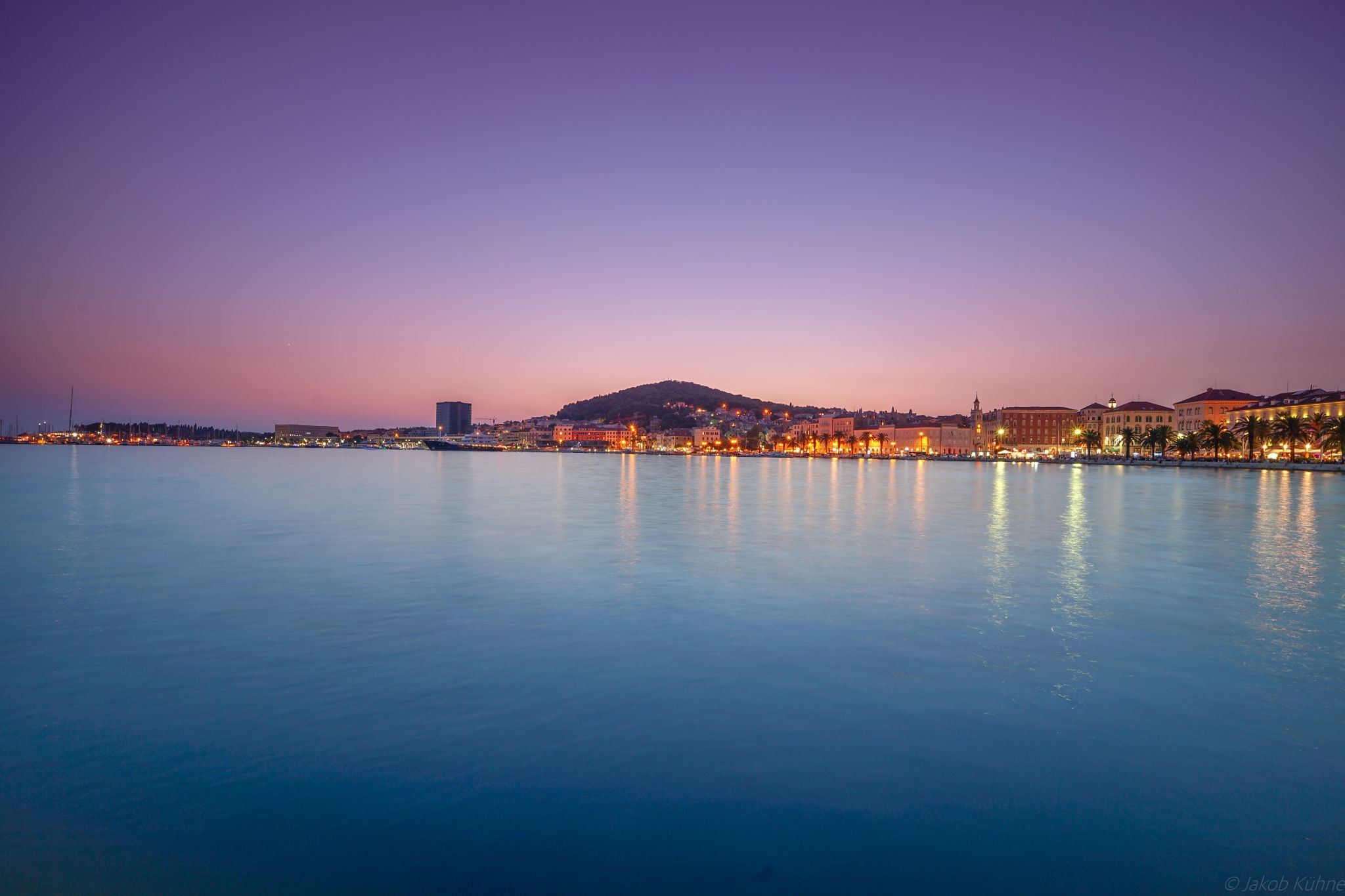 Marjan Forest Park from Split Harbor, Croatia