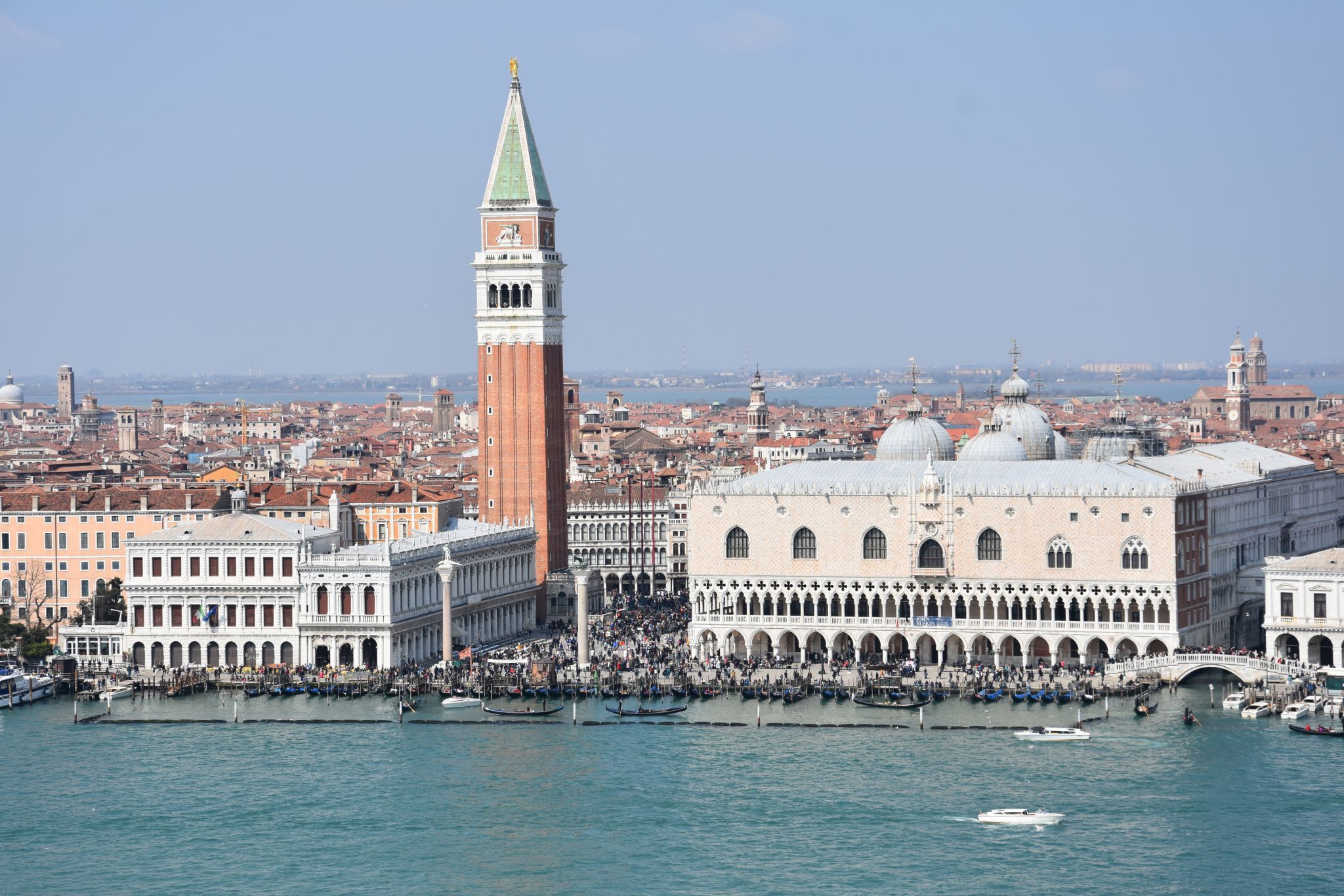 View from the church tower of San Giorgio in Venice, Italy