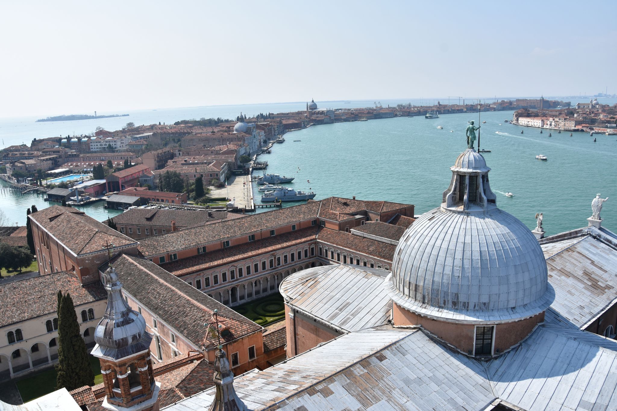 View from the church tower of San Giorgio in Venice, Italy
