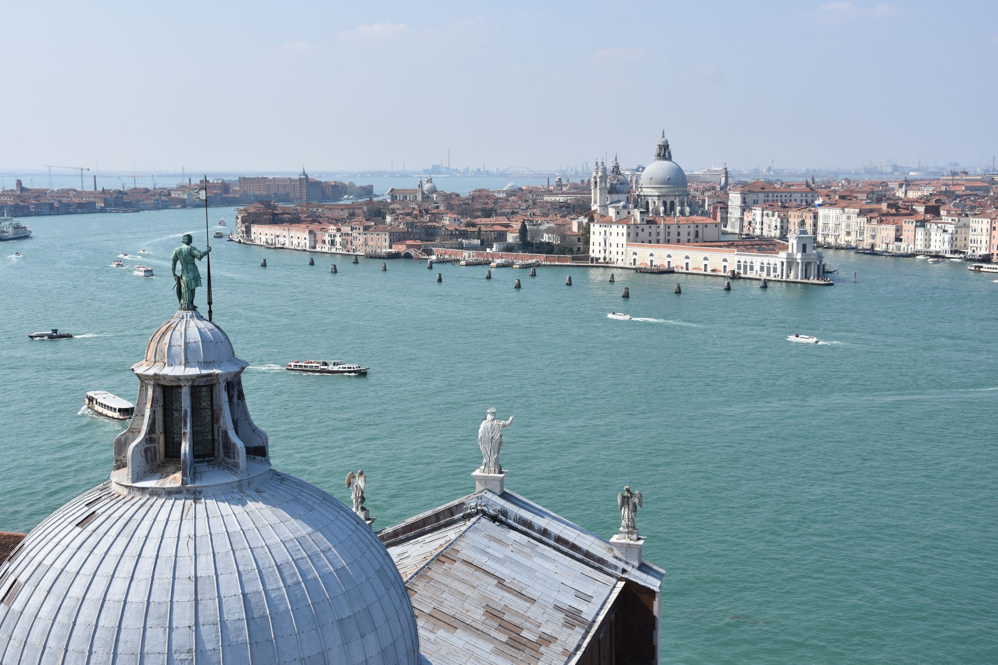 View from the church tower of San Giorgio in Venice, Italy