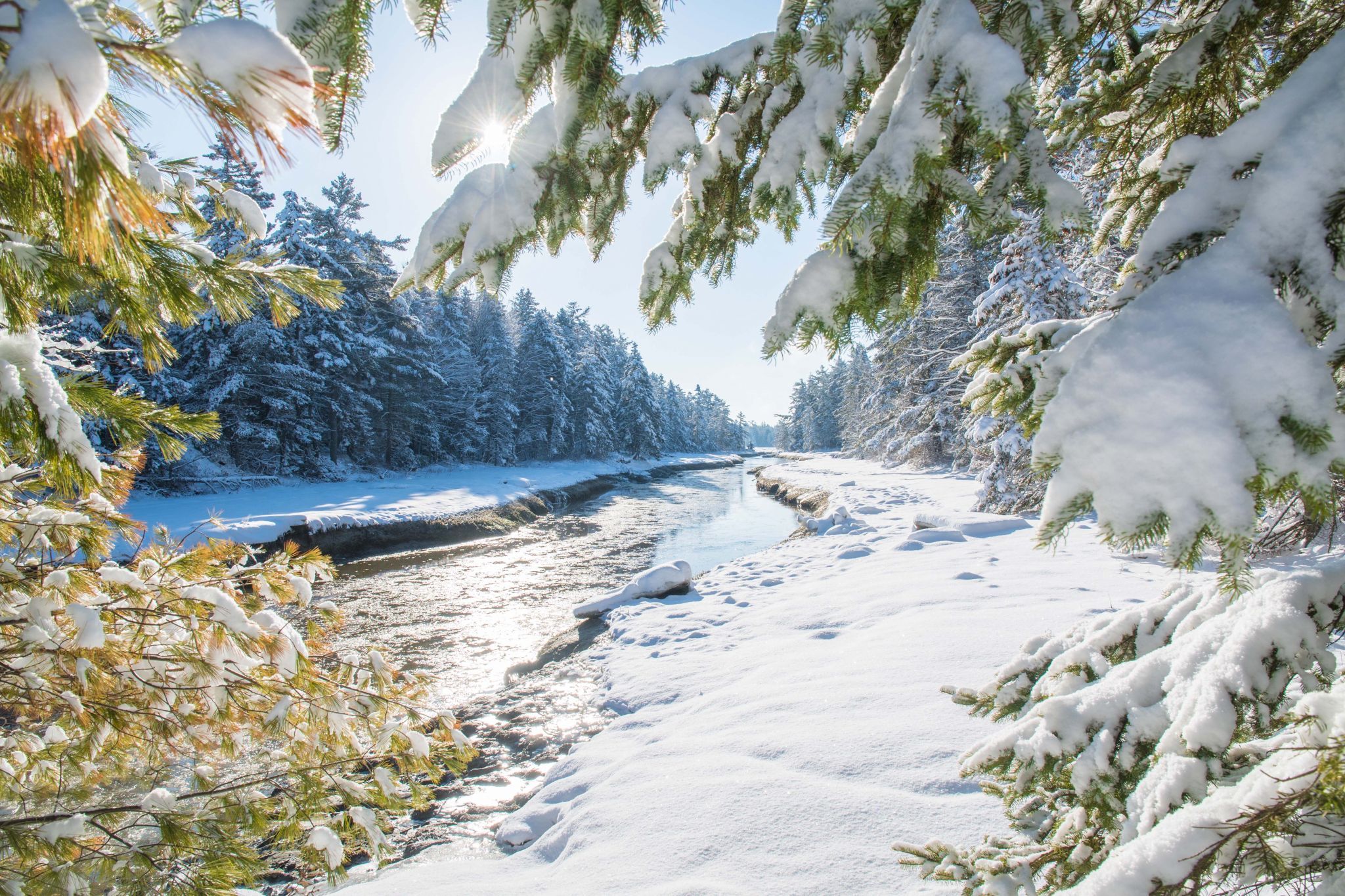 Snow Covered River, USA
