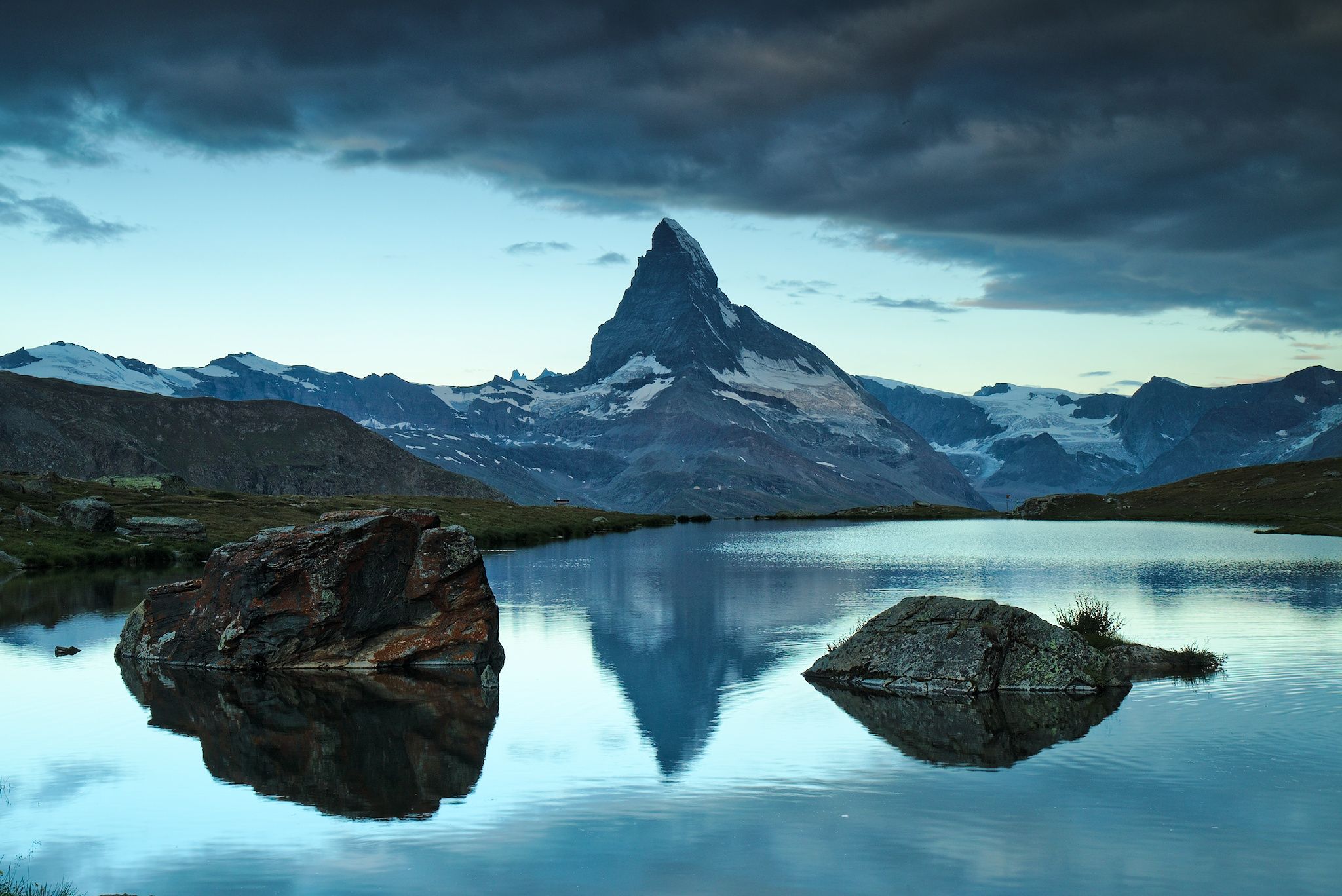 View to Matterhorn from Stelli Lake, Switzerland