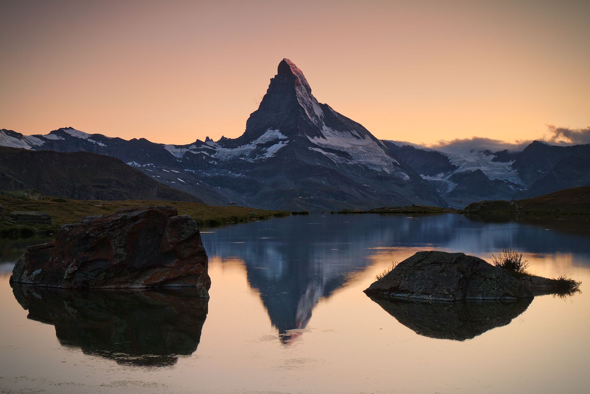 View to Matterhorn from Stelli Lake, Switzerland