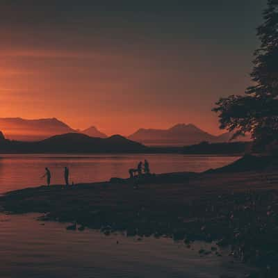 Sunset at Puerto Manzano, Argentina