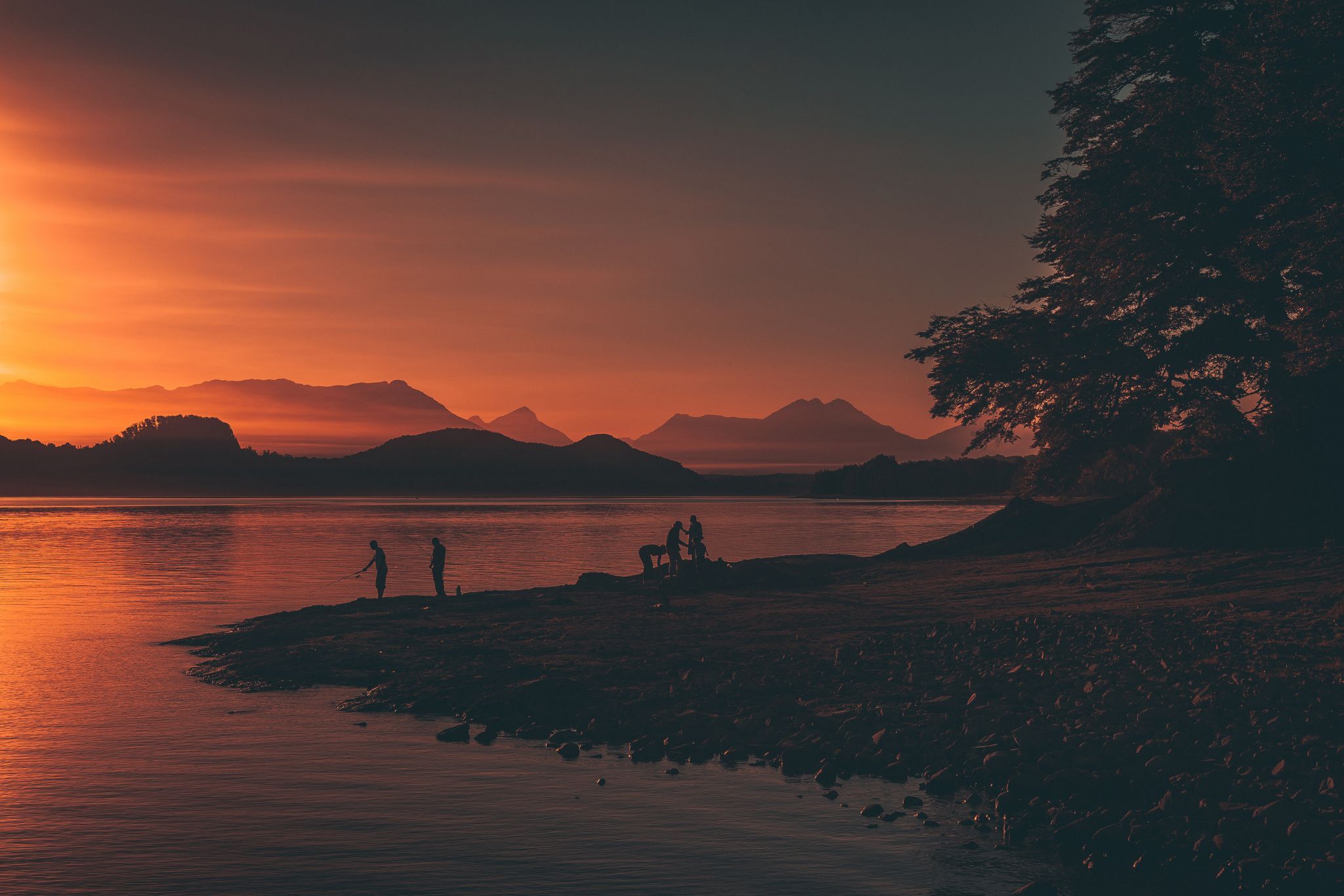 Sunset at Puerto Manzano, Argentina