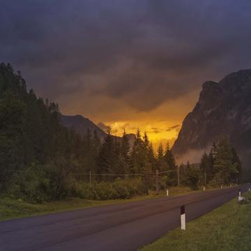 Sunset in Dolomites, Italy