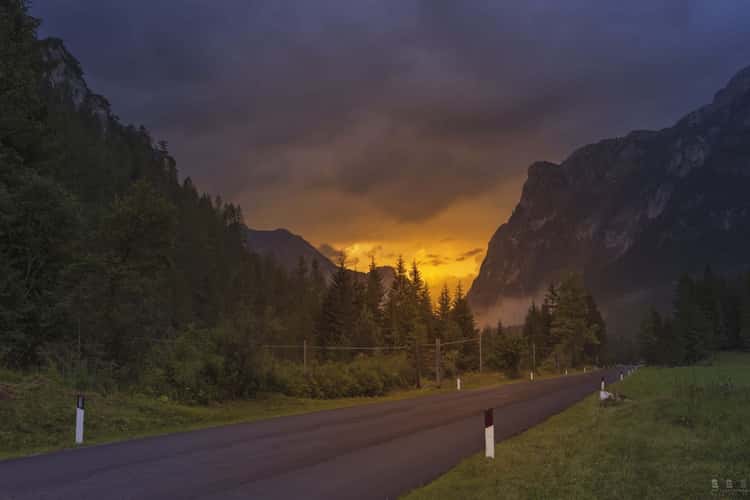 Sunset in Dolomites