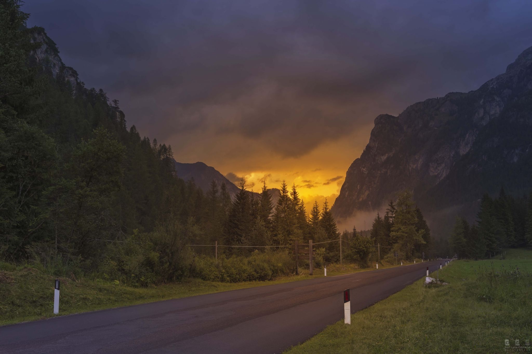 Sunset in Dolomites, Italy
