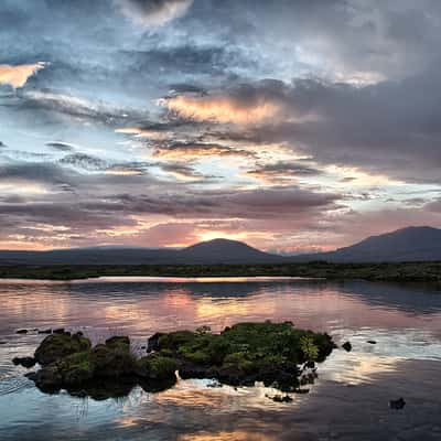 Sunset on Þingvallavatn, Iceland