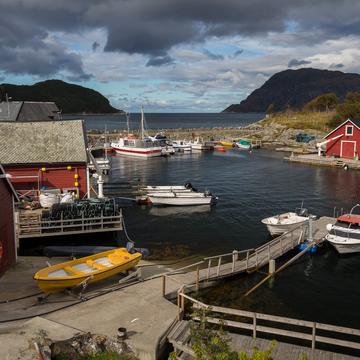 The harbor in Husevåg, Norway