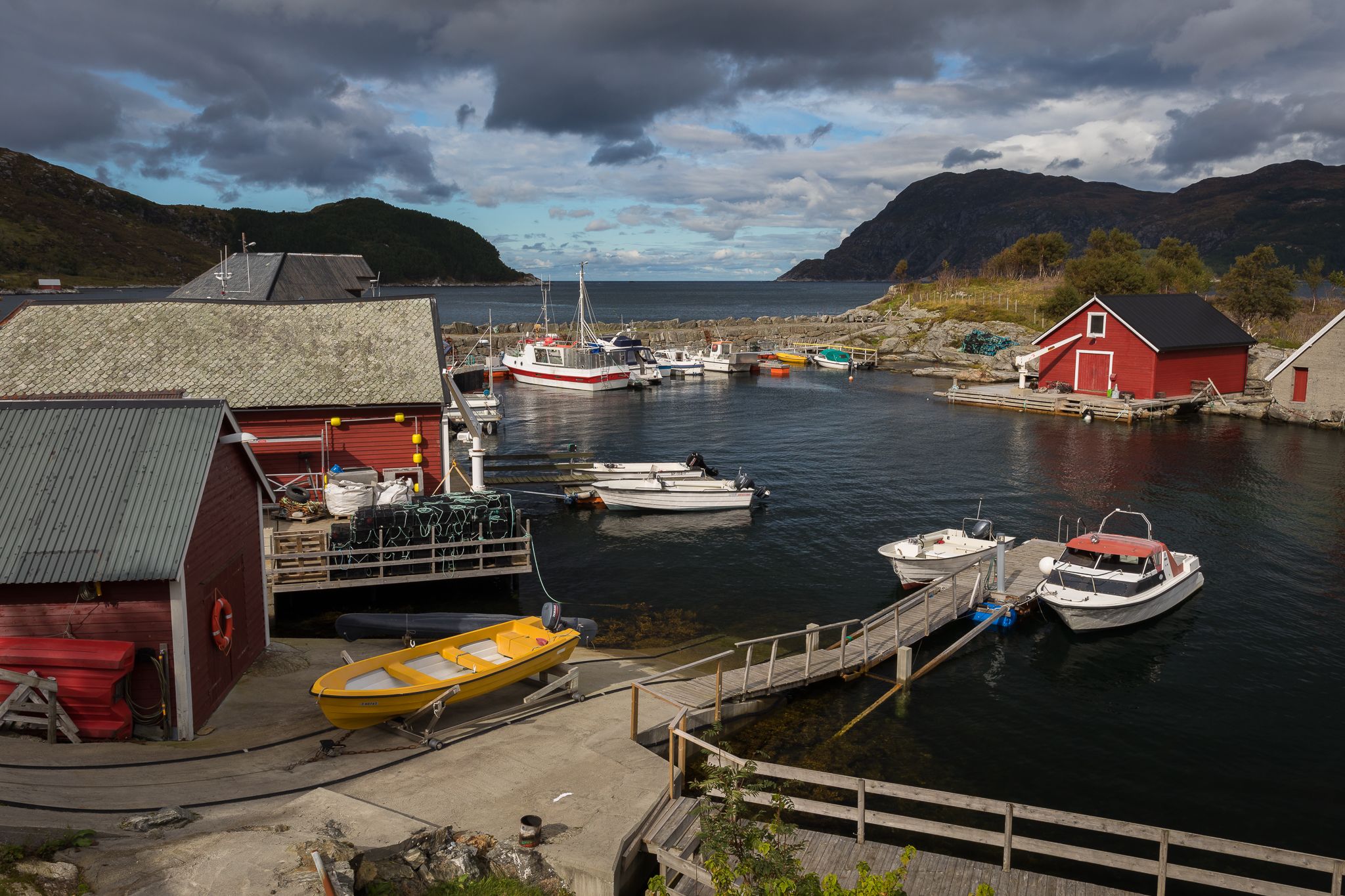 The harbor in Husevåg, Norway