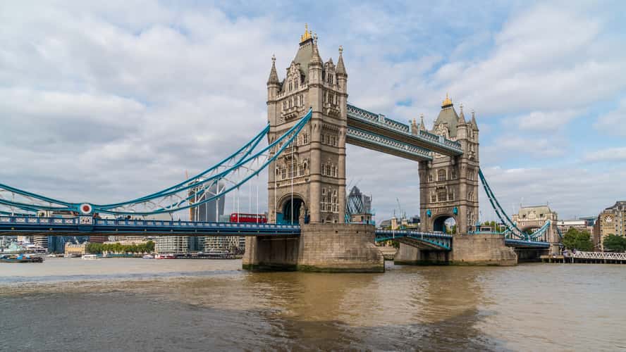 Tower Bridge and The Gherkin, London