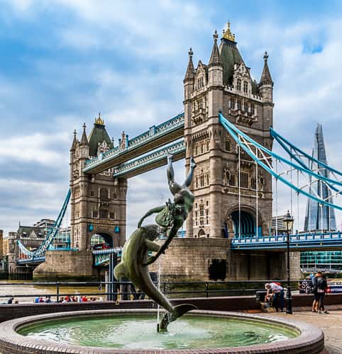 Girl & Dolphin Tower Bridge London
