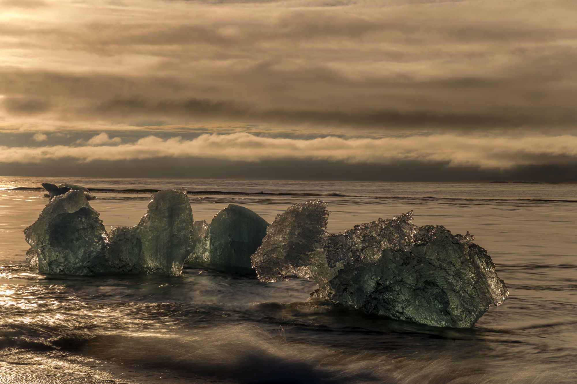 Turtle Iceberg on the beach, Iceland