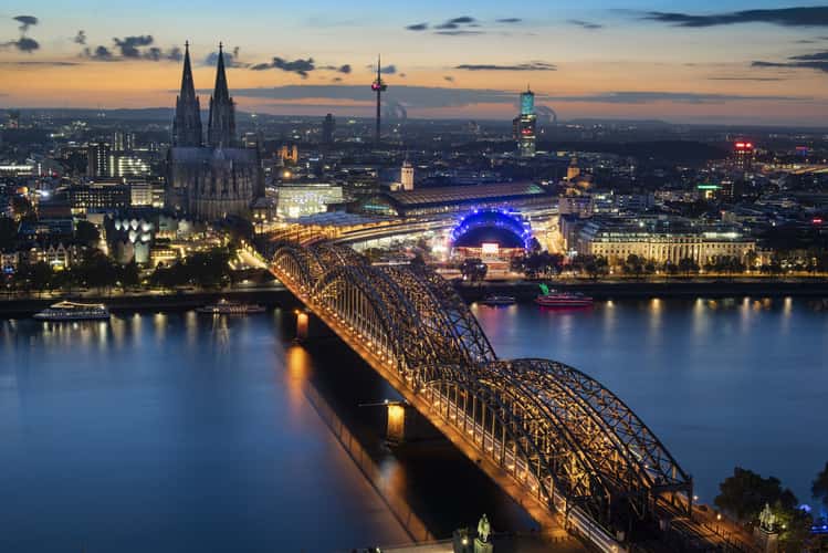 View from Triangle Tower in Cologne