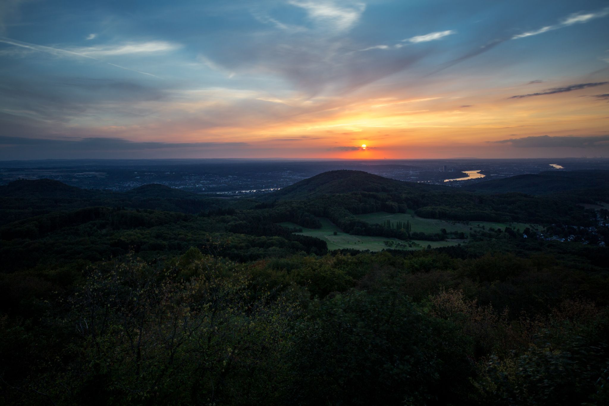 View over Bonn from Ölberg, Siebengebirge, Germany