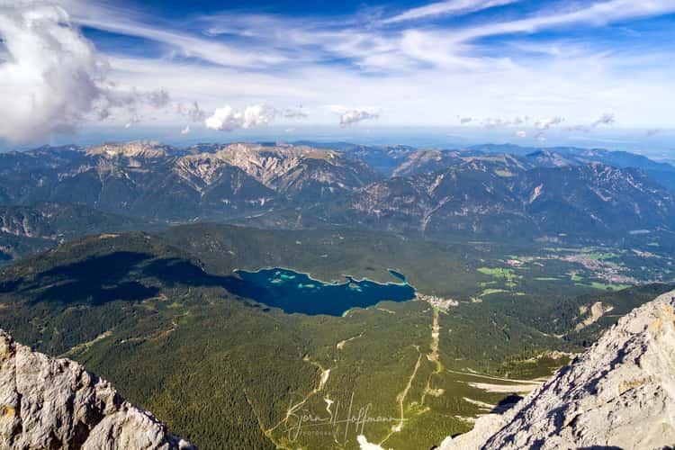 Zugspitze Sunset - View of the Eibsee