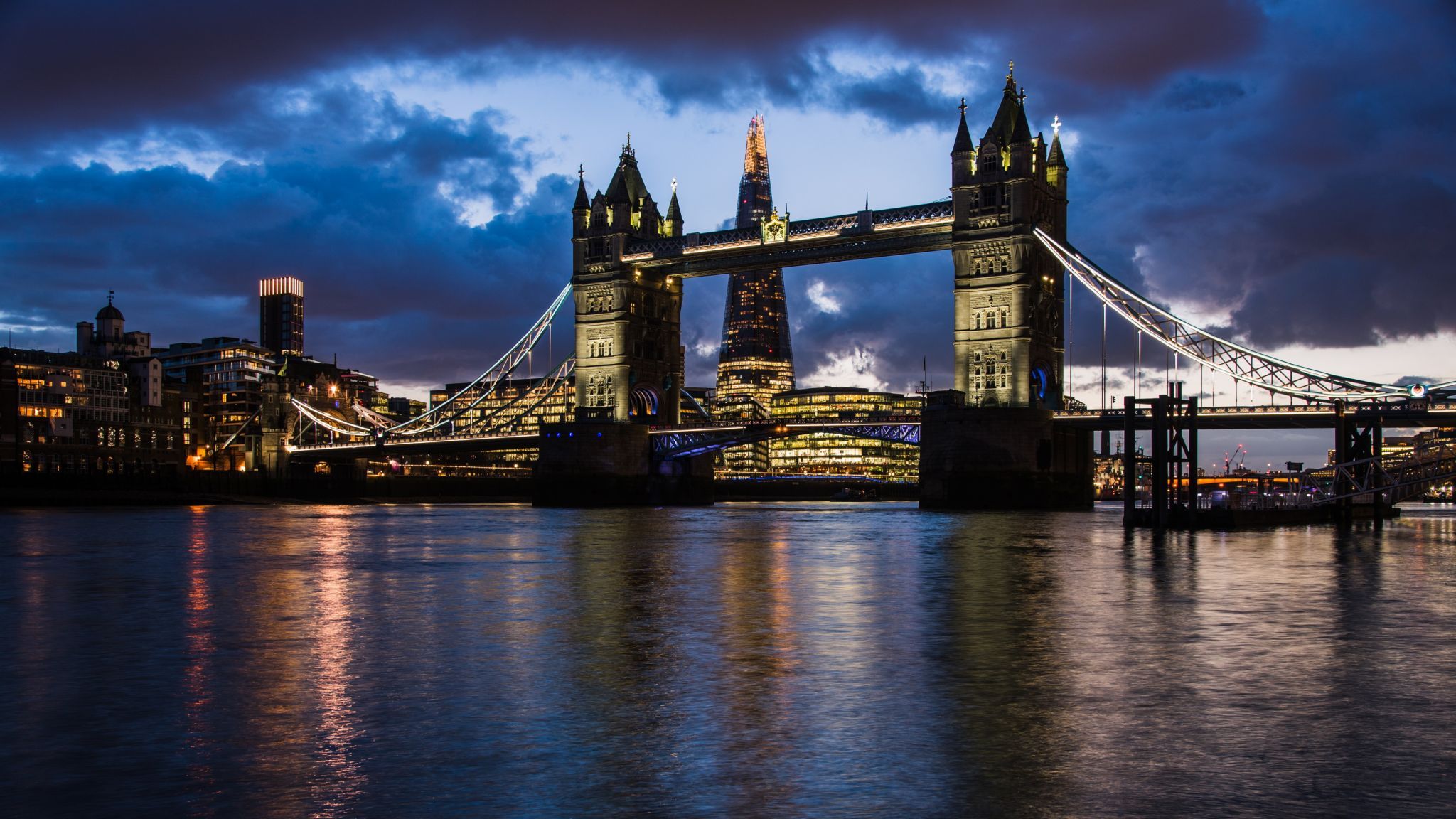 View to Tower Bridge and The Shard, London, United Kingdom