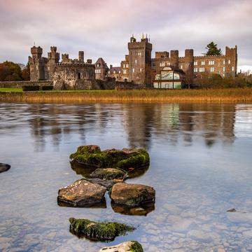 Ashford Castle stones across the lake, Ireland
