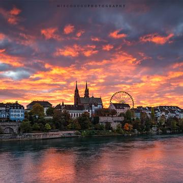 Best sunset view in Basel, Switzerland