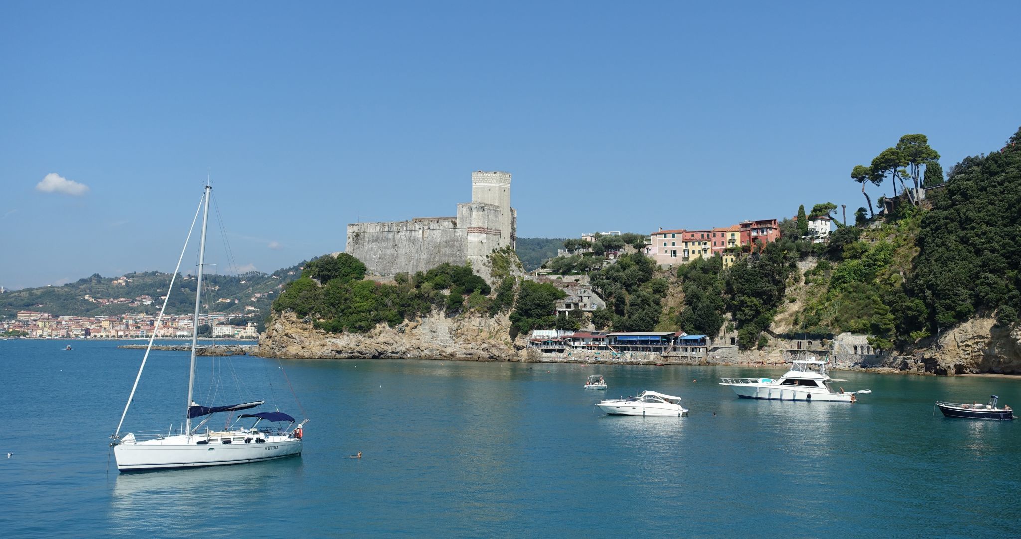 Coast at Lerici, near La Spezia, Italy