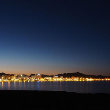 Coastline by night, Spain
