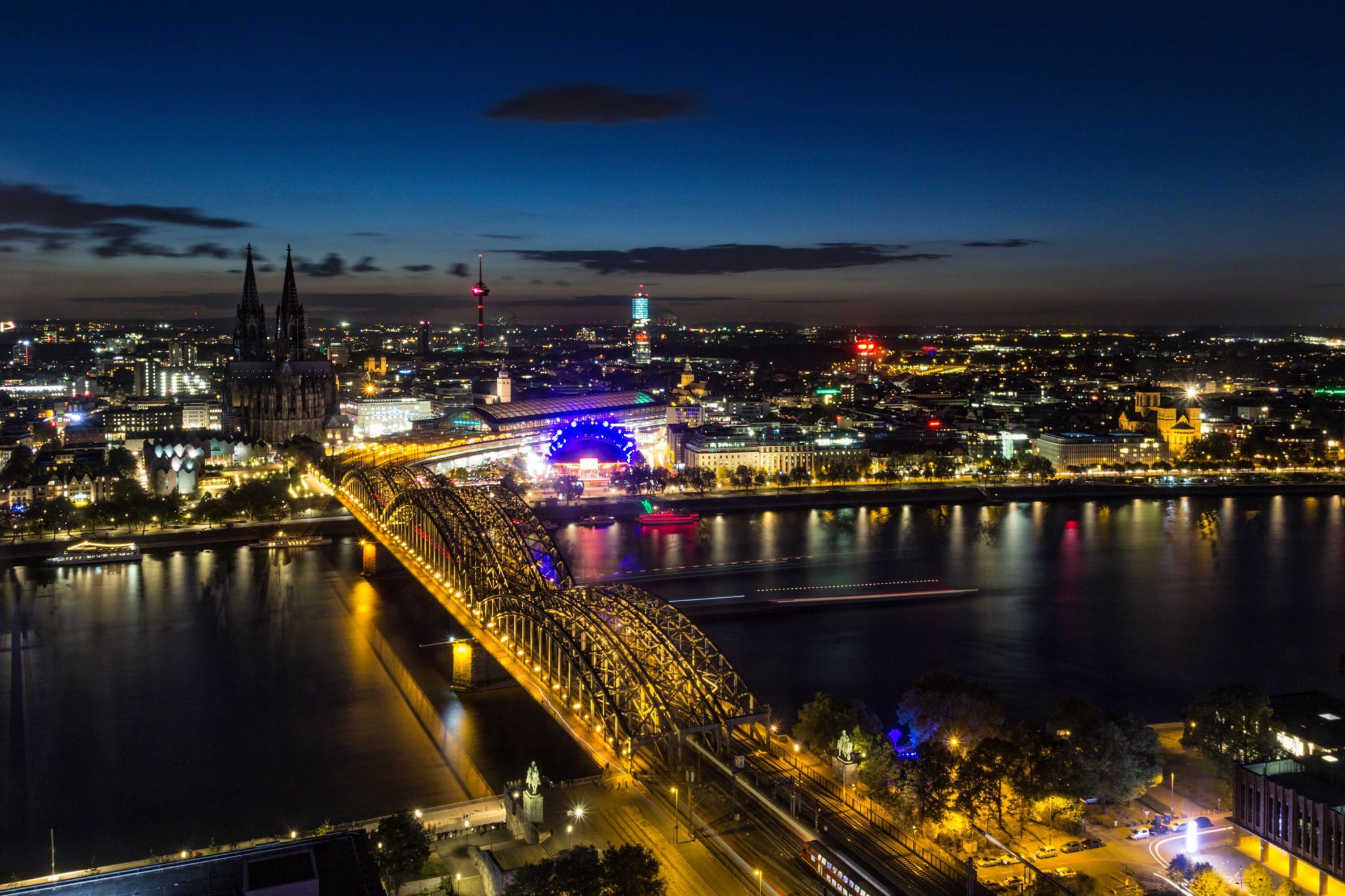 View from Triangle Tower in Cologne, Germany