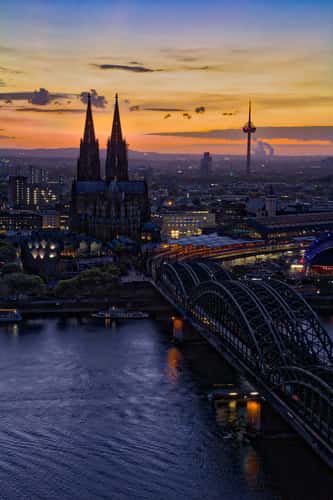 View from Triangle Tower in Cologne