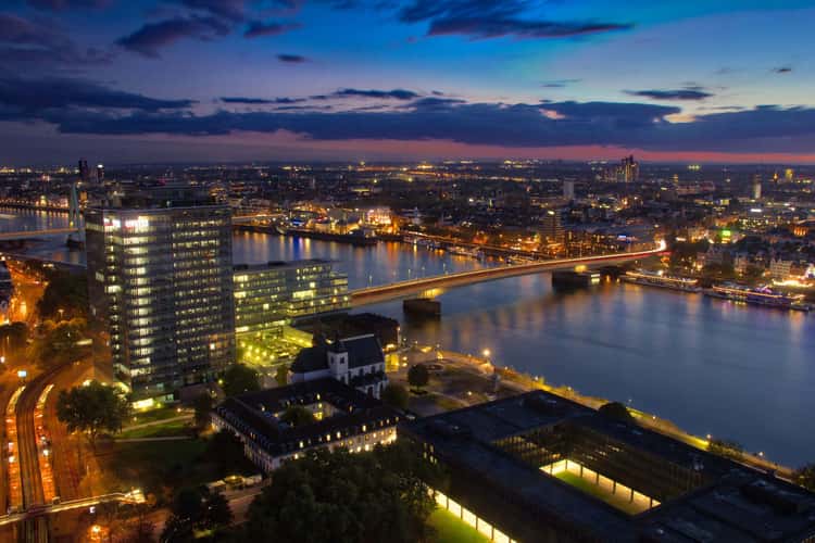 View from Triangle Tower in Cologne