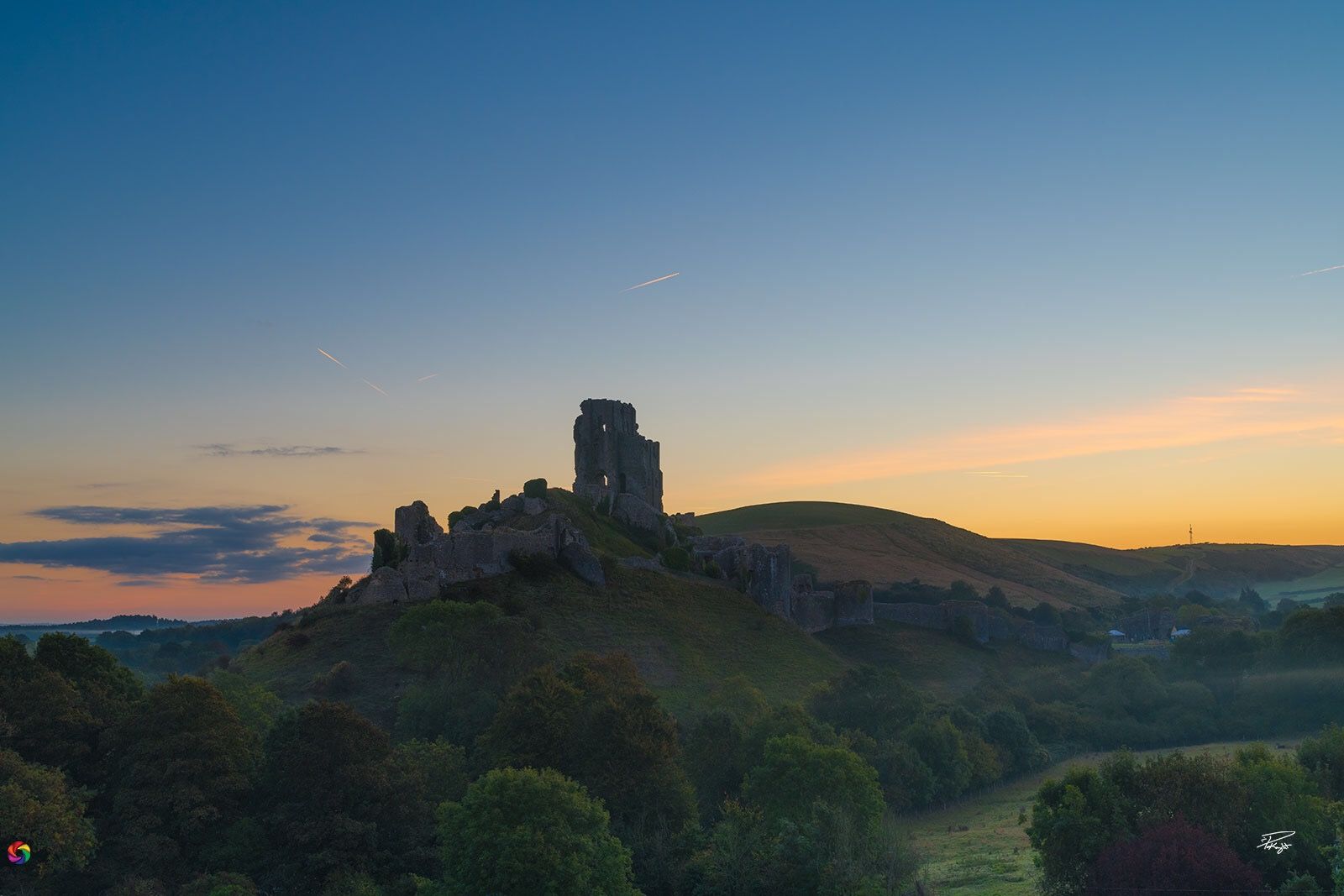 Corfe Castle Sunrise, United Kingdom