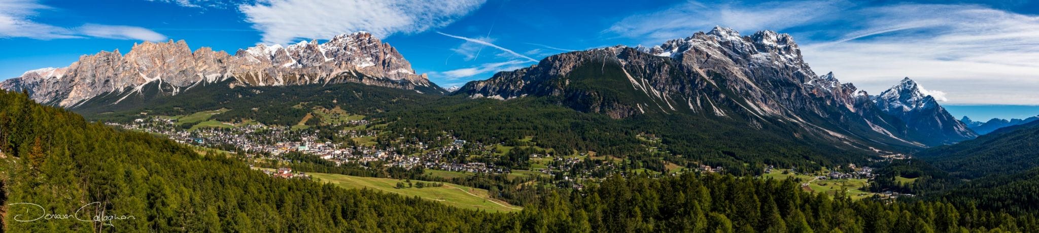 Cortina d'Ampezzo panorama Dolomites, Italy
