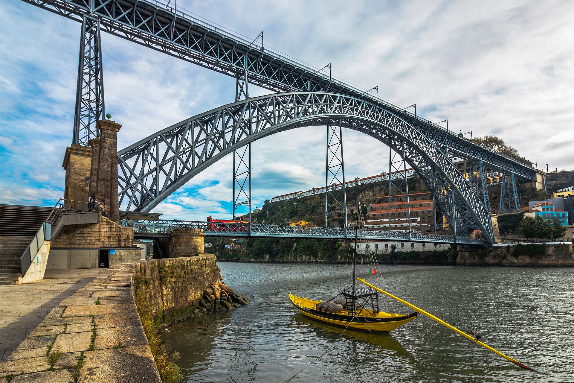 Cais da Ribeira & D. Luis I Bridge, Portugal