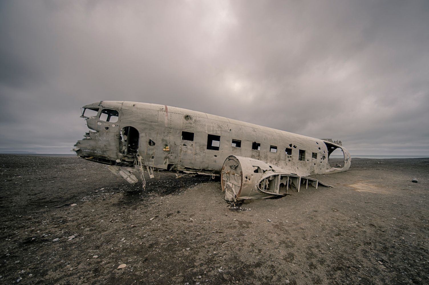 Solheimasandur Plance Wreck from the side, Iceland