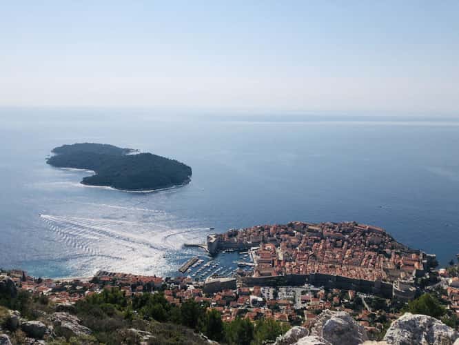 Dubrovnik view from Mount Srđ