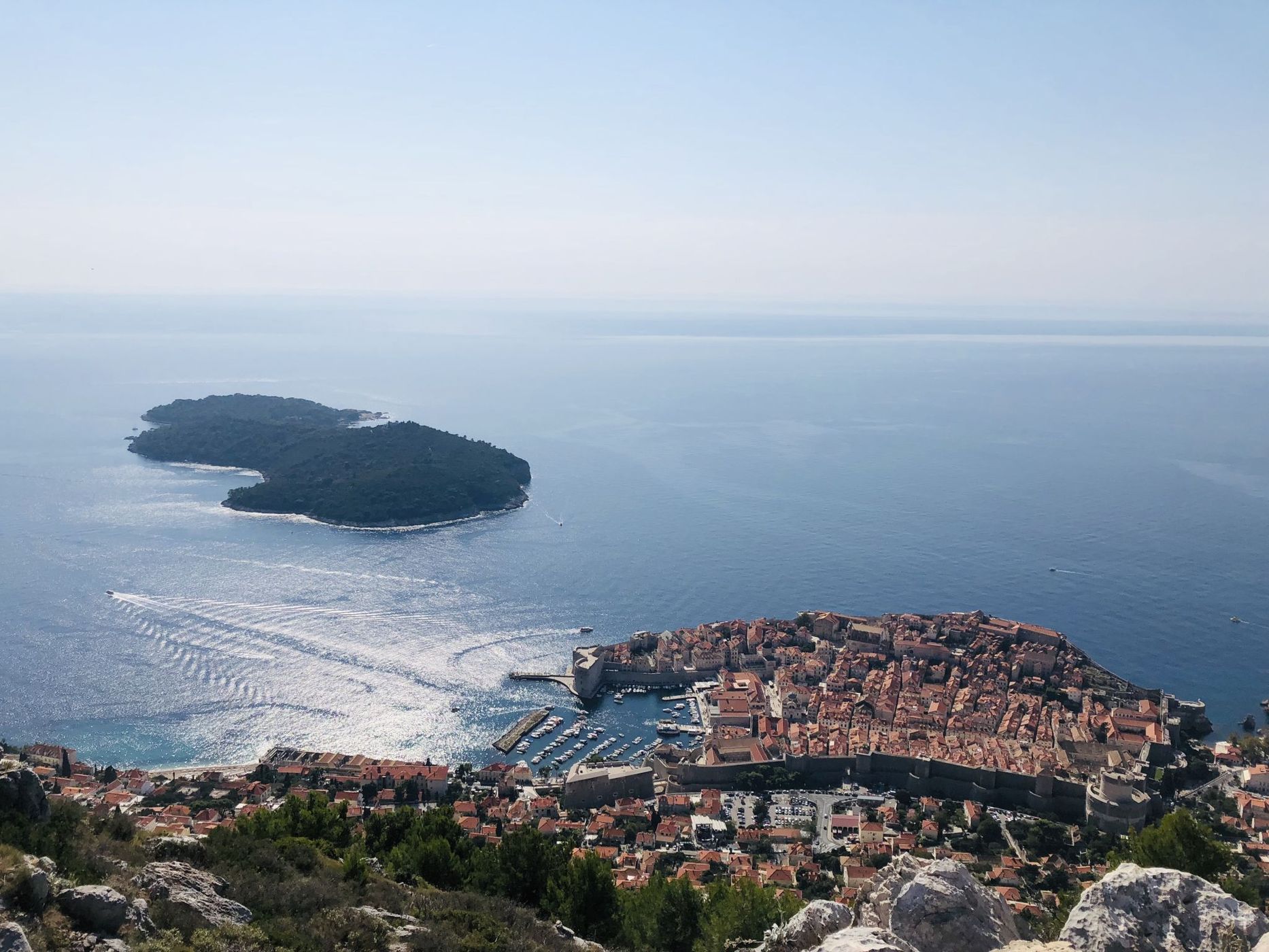 Dubrovnik view from Mount Srđ, Croatia
