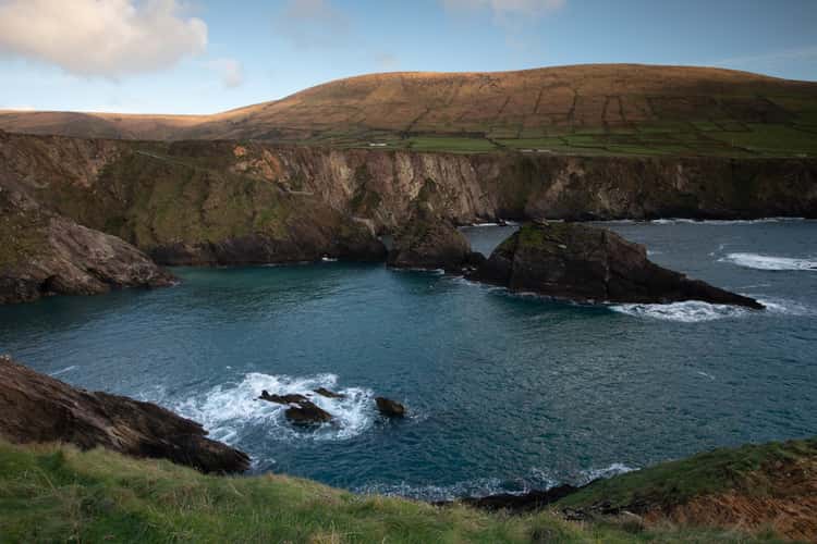 Dunquin Harbour sea stacks
