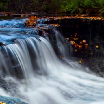 Fall Colors At Wahoosh Falls, Canada