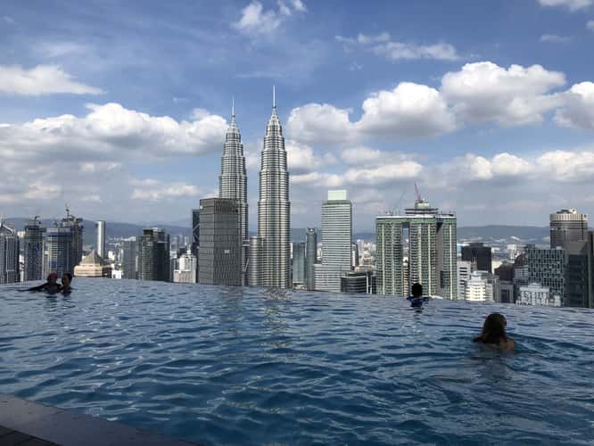 Infinity pool at THE FACE Suites, KL