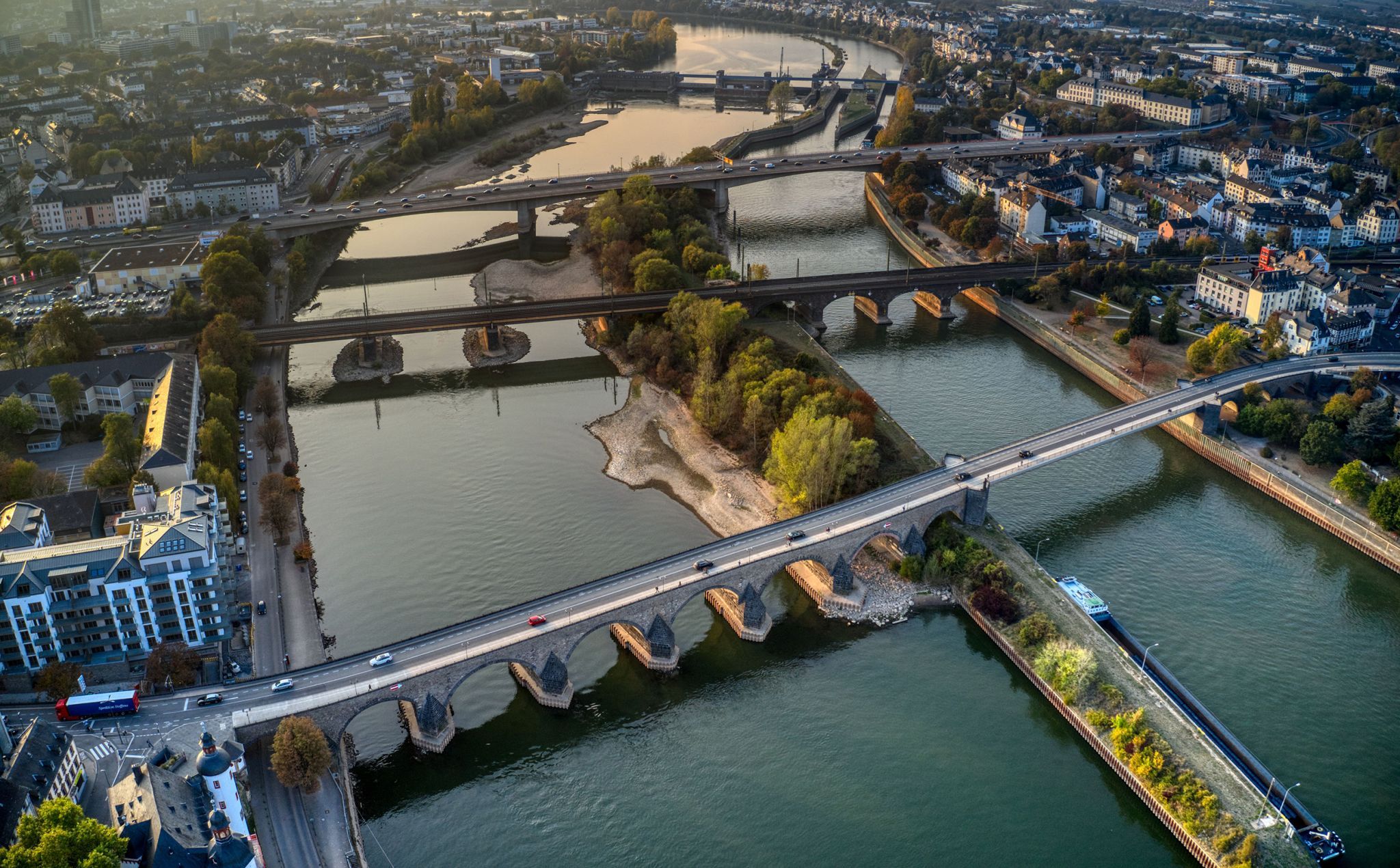 Koblenz from Ehrenbreitstein Fortress, Germany