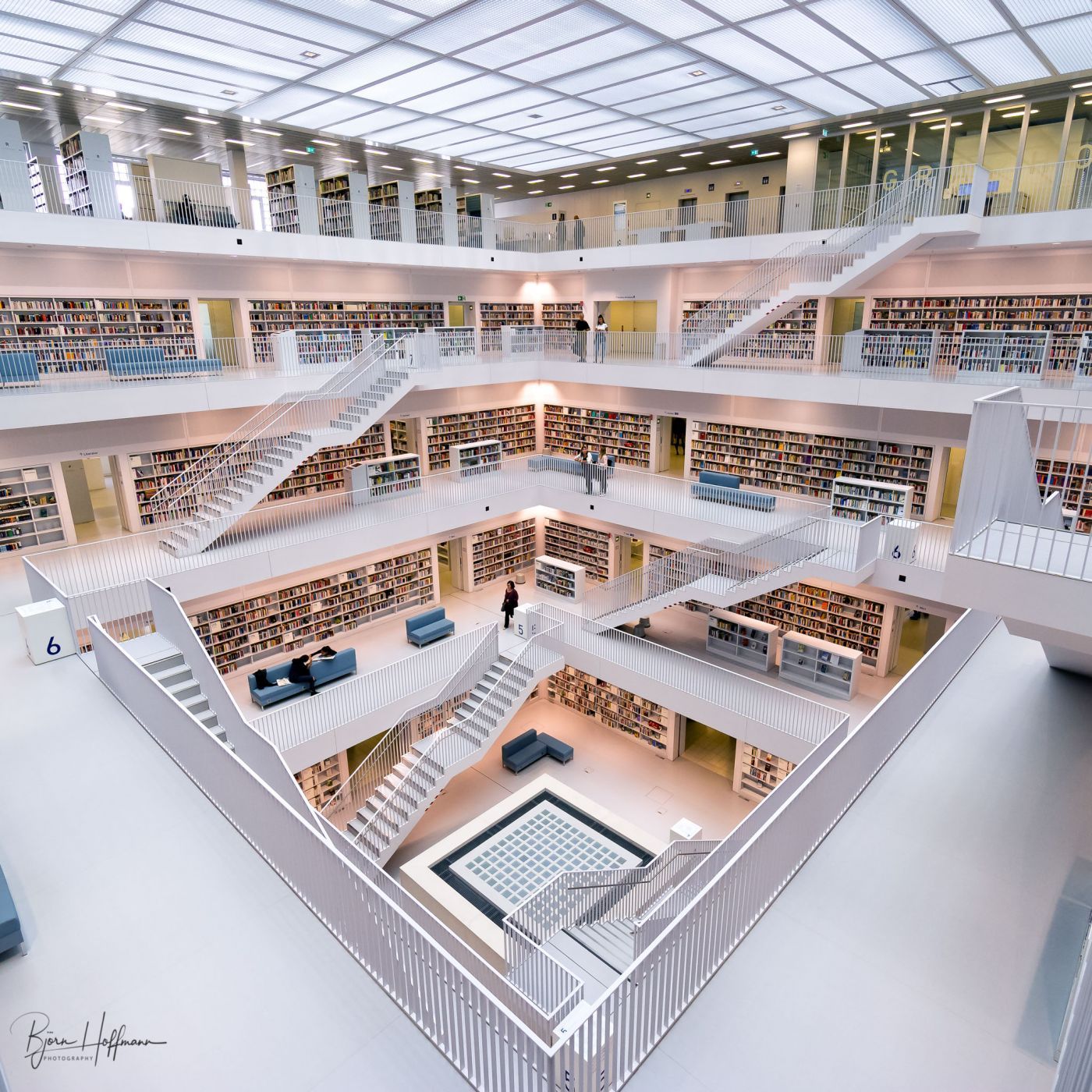 Inside City Library, Stuttgart, Germany