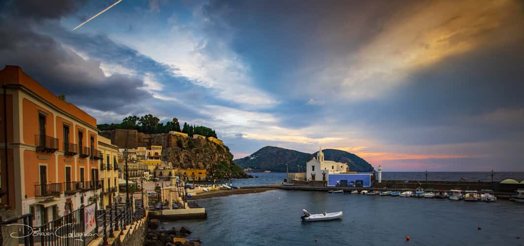 Marina Corta Lipari sunrise and night