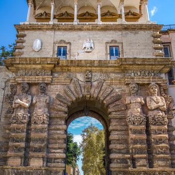 Norman Palace tower gate, Palermo, Italy
