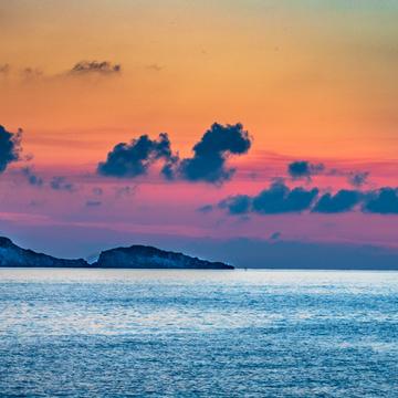 Panarea Dattilo Island Sunrise Panorama, Italy
