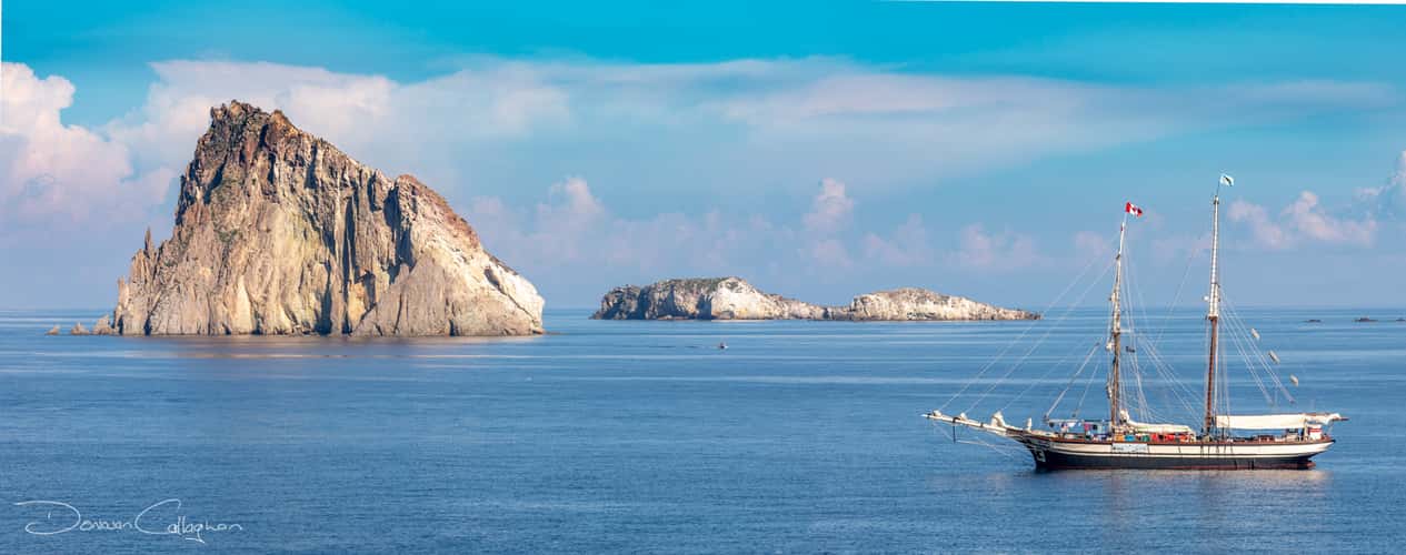 Panarea one of the cruise sailing ships Dattilo Island