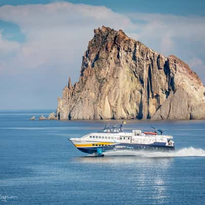 Panarea the intercity hydrofoil Dattilo Island, Italy