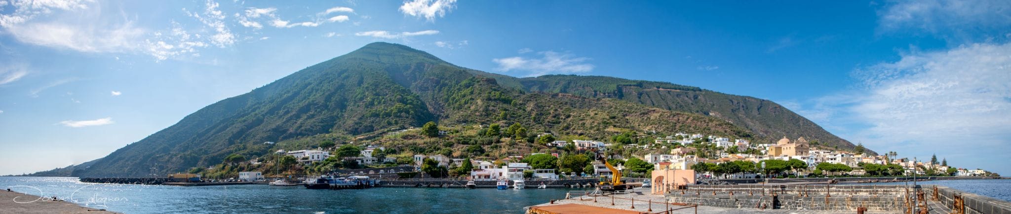 Santa Marina Pano of the Island Salina, Italy