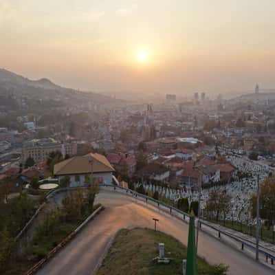 Sarajevo Skyline, seen from Žuta Tabija, Bosnia and Herzegovina