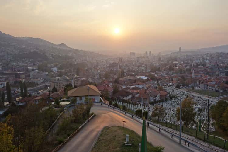 Sarajevo Skyline, seen from Žuta Tabija